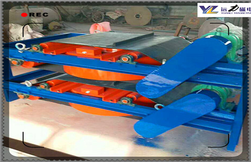 電磁自卸式除鐵器，800帶變壓控制電磁自卸式除鐵器_國家標(biāo)準(zhǔn)_800帶變壓控制電磁自卸式除鐵器配件_型號及工作視頻