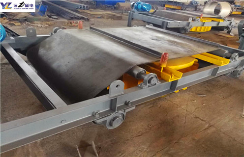 油冷電磁自卸除鐵器，山東油冷電磁自卸式除鐵器廠家_北京電磁自卸式除鐵器懸掛式廠家配件_型號(hào)及工作視頻